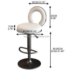 Thấp moq tuq ghế đa màu sắc hiệu suất cao hiện đại phong cách Bắc Âu ăn uống thanh ghế Phân PU ghế da 360 độ xoay - Product Image 3