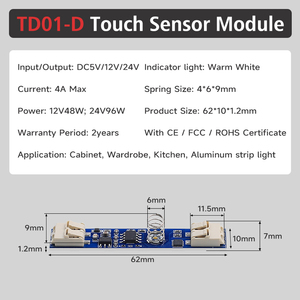 Tira de luces LED de perfil lineal 4A con atenuadores eléctricos de interruptor de módulo de Sensor táctil capacitivo DC5V/DC12V/DC24V - Product Image 4