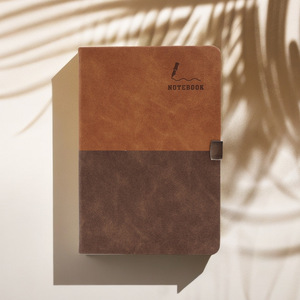 Cuaderno personalizable A5 Business con hebilla, PU, costura, bloque de color, diario, estilo impreso con logotipo corporativo - Product Image 1