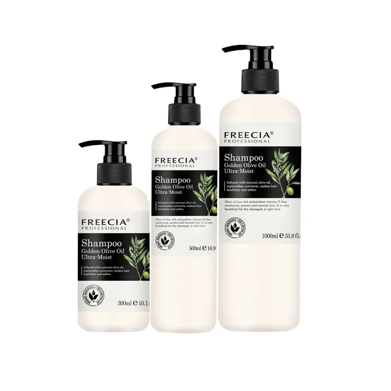 OEM/ODM Freecia melhor natural olive Livre couro cabeludo Shampoo para cabelos secos