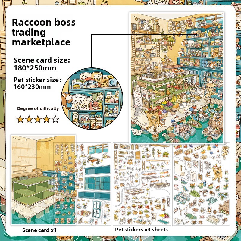 El mercado comercial del jefe mapache