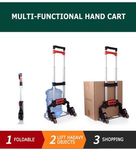50-70kgs nhiệm vụ trung bình có thể gập lại nhôm nhựa CuộN container bạc tay giỏ đẩy xe đẩy nhiệm vụ ánh sáng tải Giỏ mua hàng 1 bộ - Product Image 5