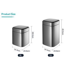 سلة مهملات ذكية بدون لمس لمشاريع الفنادق، سلة قمامة كهربائية ذكية بمستشعر للمنزل وغرفة النوم - Product Image 4