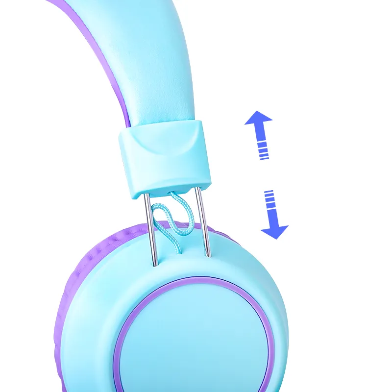 custom logo on-ear headphones 3.5 mm wired earphone oem odm kids cute girls headphone with microphone headset manufacturer