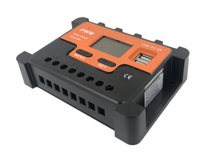 10A/20A/30A/40A/50A/60A PWM контроллер солнечного заряда 12V/24V солнечный регулятор PWM зарядное устройство ЖК-дисплей двойной USB - Product Image 4