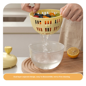 Đa chức năng nhỏ <span class=keywords><strong>Salad</strong></span> Spinner rau xà lách Máy sấy trái cây lọc sạch rửa bát với colander - Product Image 5