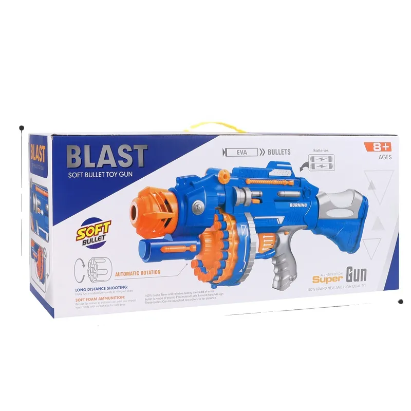 Hot Sale Electronic Automatic EVA Soft Bullet Gun Toys Kids Shooting Game Foam Bullet Toy Gun For Boys