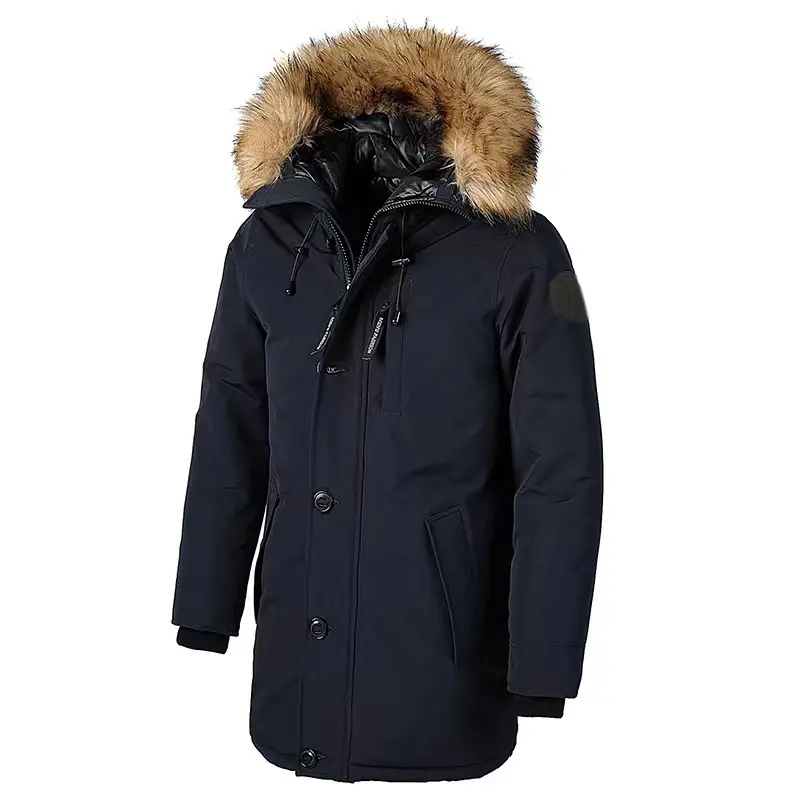 מכירה לוהטת wholesales קנדה החורף ארוך Parka Mens ריפוד מעיל באיכות גבוהה מעיל חיצוני גברים חורף בגדי זכר