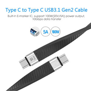 Yüksek kaliteli usb3.1 Phone 10gbps 100w fpc tipi c hızlı kablo tipi c 3.1 tipi c 3.1 kablo telefon için - Product Image 6