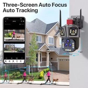 Q323 5 lentes 10K para exteriores 20X Zoom CCTV cámara inalámbrica Wifi Audio bidireccional visión nocturna monitoreo de seguridad PTZ CCTV con cámara