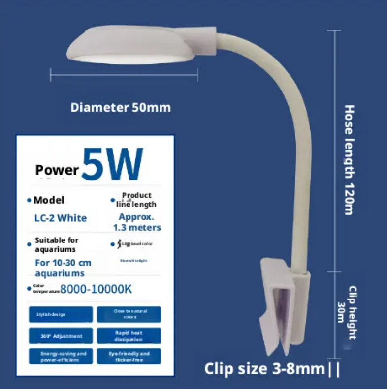 white clip light