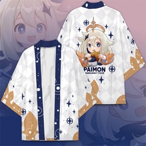 Anime Cosplay T Shirt Genshin darbe karikatür karakter desen T Shirt Anime Kimono Haori <span class=keywords><strong>Yukata</strong></span> Cosplay T Shirt 12 stilleri