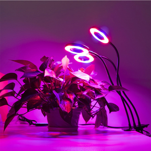 โคมไฟ LED 3วงกลม12วัตต์แบบมีความยืดหยุ่นคลิปหนีบมีช่องเสียบ USB สำหรับปลูกพืช - Product Image 1