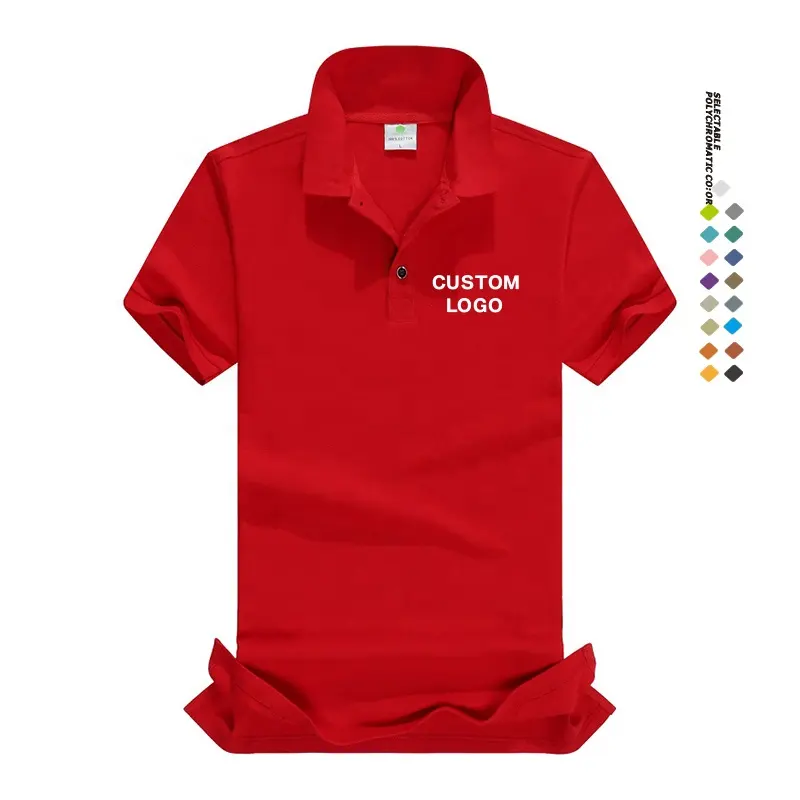 T-Shirt con risvolto a manica corta da ragazzo t-shirt polo personalizzata tuta con logo stampato personalizzato ricamo