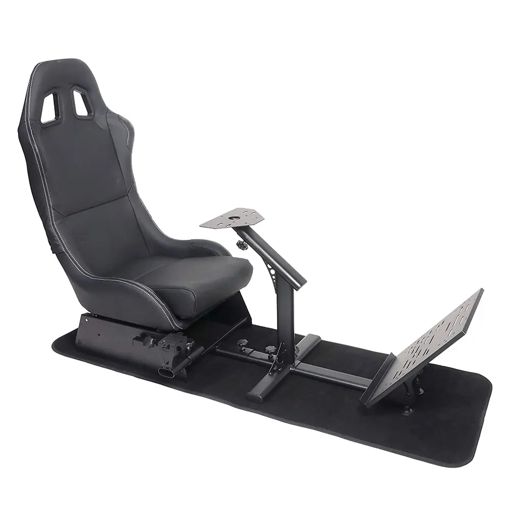 Nuovo stile simulatore di corse sedia da gioco cabina di pilotaggio con poggiapiedi compatibile con tutte le console per una migliore esperienza di gioco