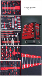 重负荷专业金属钢制车库车间工具箱橱柜台车套装带工具 - Product Image 3
