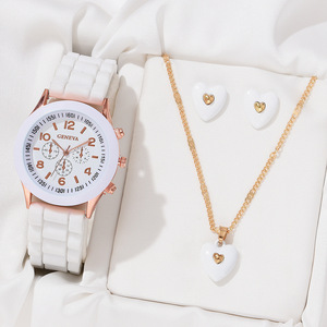 חדש נשים קוריאנית פרימיום קוורץ wristwatch קלאסי מינימליסטי רצועת סיליקון צפה שעון יוקרה לנשים סט שעונים