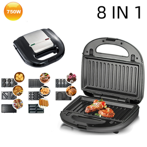 Bán Buôn Có Thể Tháo Rời 8 Trong 1 Double Side Sưởi Ấm Nhiệt Độ Thông Minh Điều Khiển Ăn Sáng Nhà Sản Xuất Không Dính Lớp Phủ Bánh Sandwich Nhà Sản Xuất - Product Image 4