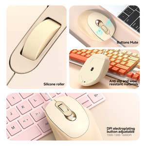 Mouse USB Wireless e cablato regolabile DPI 1600 ottico Mouse 4D mouse ergonomico per Laptop - Product Image 5