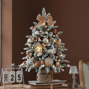 45-90cm New Style Gillter Light Wooden Stand Mini Christmas <strong>Tree</strong> Decorated Small Christmas <strong>Tree</strong> Christmas Decoration <strong>Products</strong> - Product Image 5
