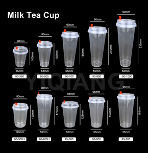 High Quality Custom Disposable Milk Tea Plastic <strong>Cup</strong> with Lid 360ml 500ml 700ml 800ml PP Material 90mm Diameter - Product Image 5
