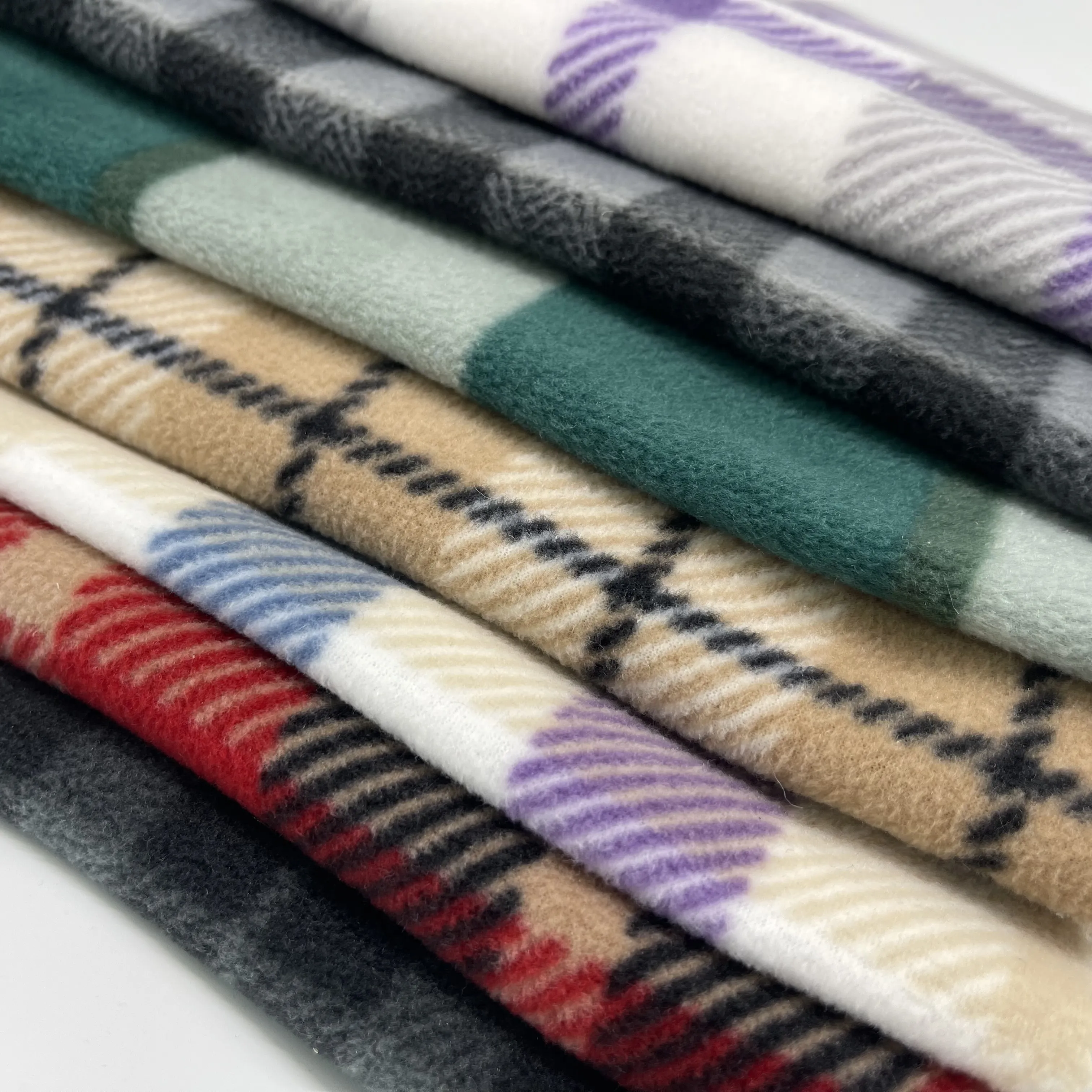 Tela de lana polar impresa personalizada dos lados cepillada un lado anti pilling impreso tela de lana polar estampados para Manta