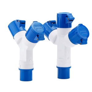多功能适配器连接器一输入三输出16A 220-250V y型组合工业插头插座连接器 - Product Image 1