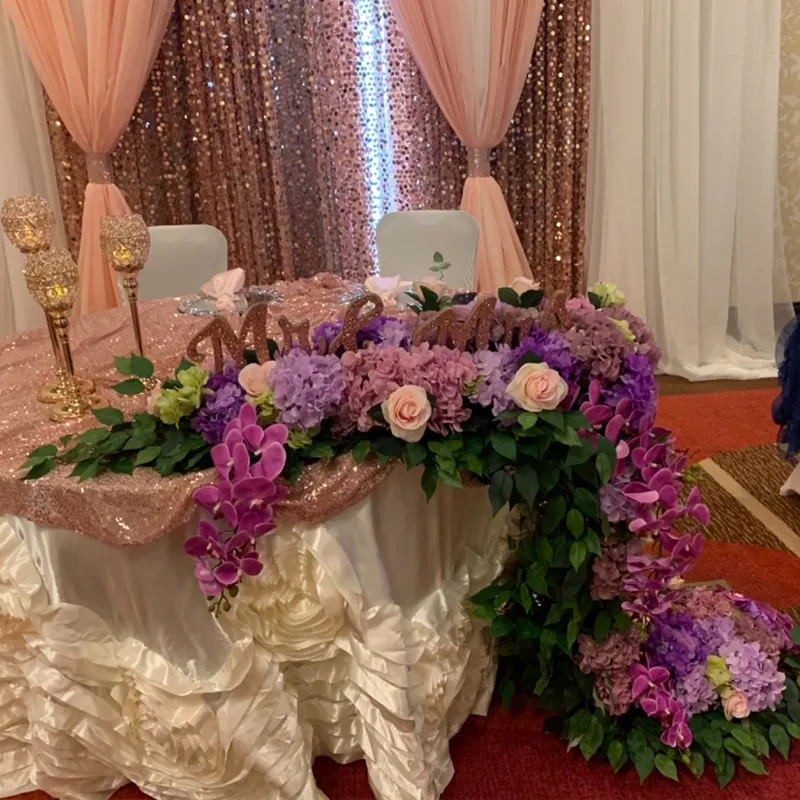 Buquê de flores de hortênsia de seda artificial com haste YL-01 real toque falsificado para decoração de casa de casamento
