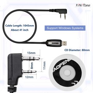 Cavo di programmazione USB per Baofeng UV-5R UV-82 BF-888S facile connessione PC Driver CD incluso cavo di programma porta K - Product Image 5