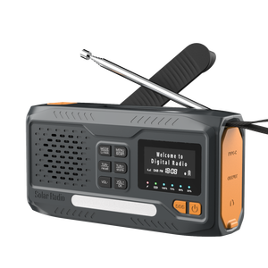 Portable Emerncy Crank Weather Radio with <strong>LED</strong> Display <strong>Wind</strong> <strong>up</strong> Solar &amp; USB Charging SOS Feature MP3 Player &amp; Flashlight - Product Image 6