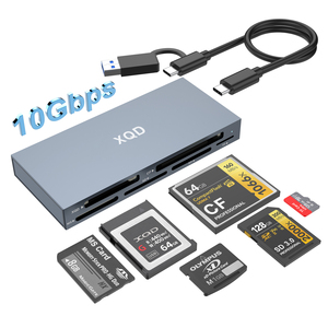 Lecteur de carte portable multi-ports XQD CF XD MS <span class=keywords><strong>SD</strong></span> TF avec transfert de données 10Gbps - Product Image 1