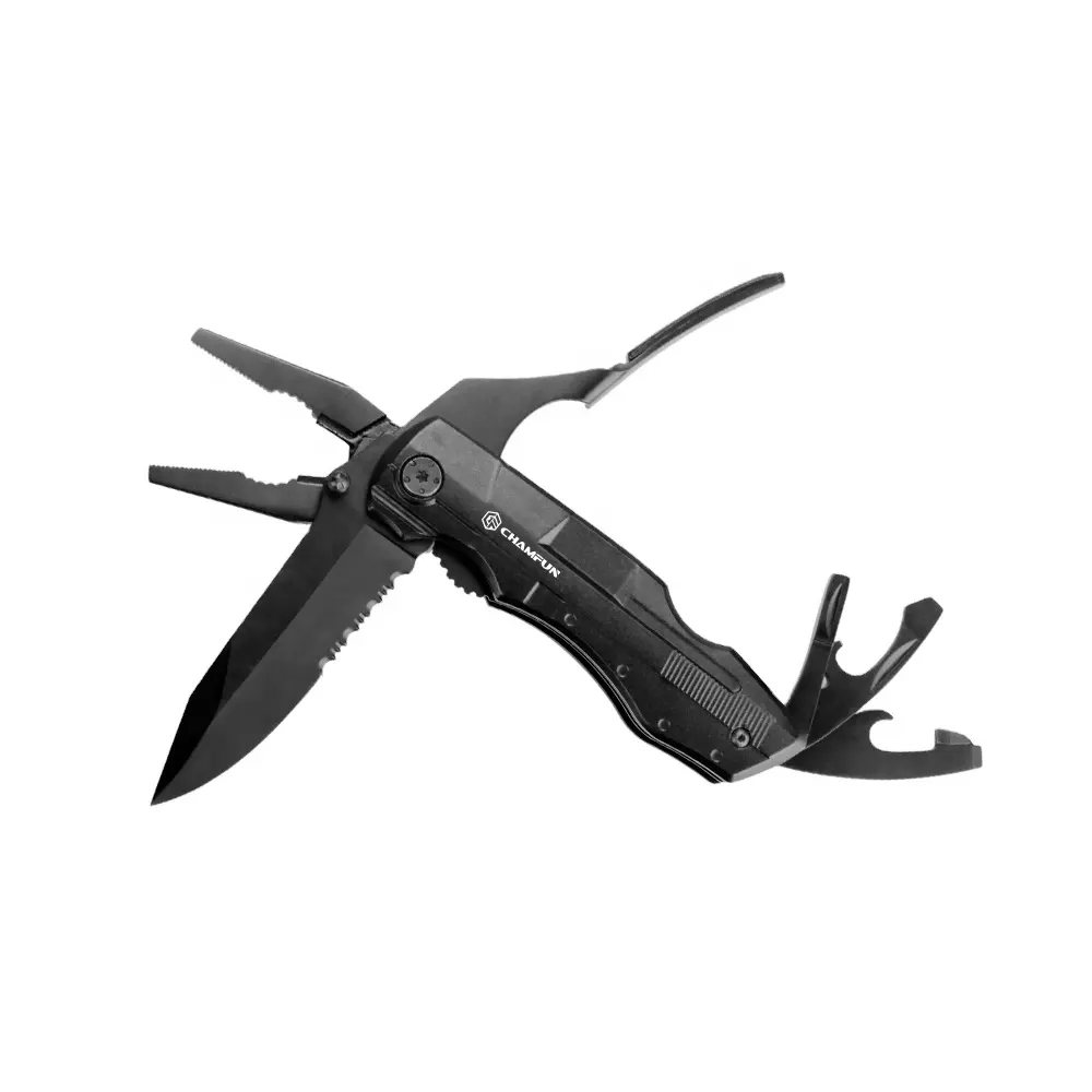 Stainless Steel Black Finished Multifunctional Folding Knife Cutting Pliers Power Tool Hand Tool