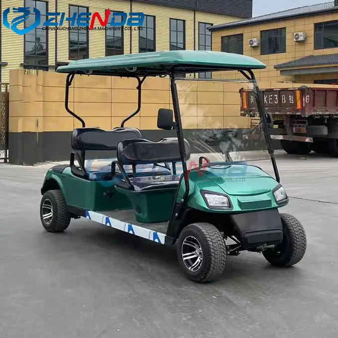 Bateria Powered 4 Seater 60V Bateria De Lítio Cool Electric Golf Cart Rua Legal Golf Cart para venda