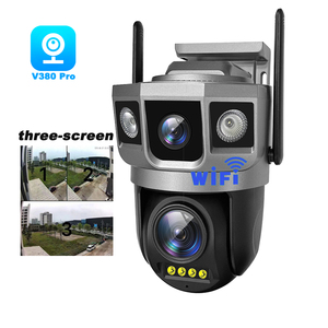 Commercio all'ingrosso della fabbrica SC24 4MP a doppia lente telecamera di sicurezza esterna visione notturna allarme automatico V380 Pro Intercom rilevamento del movimento a due vie - Product Image 6