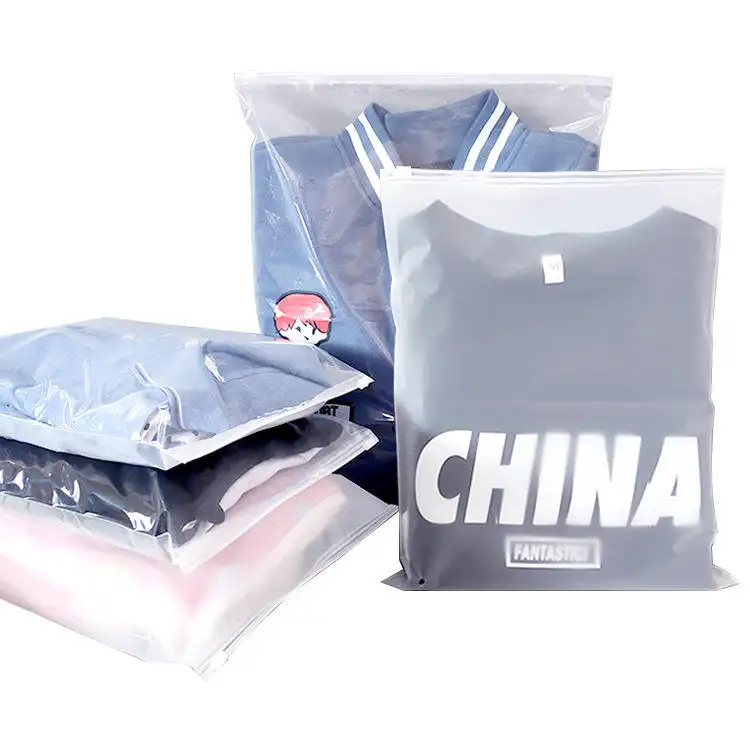 Оптовая продажа, изготовленный на заказ, пластиковый пакет на молнии для одежды, сумка на молнии из ЭВА для упаковки одежды с вашим логотипом