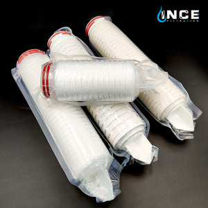 0.2 mikron 20 inç yüksek akış Pp/naylon/Ptfe pileli membran filtre kartuşları su kağıdı plili filtre eleman - Product Image 6