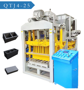 <strong>Automatic</strong> Industrial 220V PLC Mold Cement Vibration QT4 QTJ4-25 Concrete Interlock <strong>Block</strong> Sand Fly Ash Raw Brick <strong>Making</strong> <strong>Machine</strong> - Product Image 1