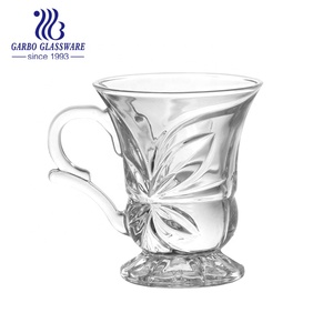 120ml yüksek kaliteli çay içecek bardağı kupalar ev kullanımı için özelleştirilmiş sofra kulplu fincan kazınmış İrlandalı kahve fincanı - Product Image 1