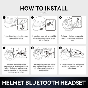 Oneking หมวกกันน็อคอายุการใช้งานแบตเตอรี่ยาวนานอินเตอร์คอมรถจักรยานยนต์สําหรับหมวกกันน็อครถจักรยานยนต์พร้อมอินเตอร์คอมในตัว - Product Image 3