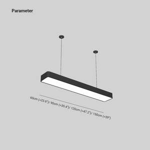 โคมไฟเพดานหลากสี2700K-6500K 1m 1.2m 1.5m 2M ที่กำหนดเองได้ LED แขวนแสงเชิงเส้นสำนักงานพร้อม CE อนุมัติ - Product Image 1
