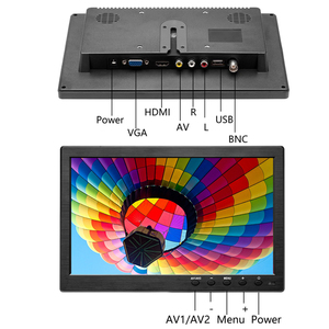 Monitor de coche de 10,1 pulgadas con HD MI VGA para TV y pantalla de ordenador Pantalla LCD a color Cámara de respaldo de coche y sistema de seguridad para el hogar - Product Image 3
