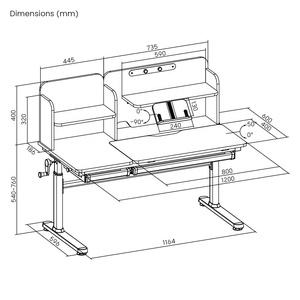 Grande Ergonômico <span class=keywords><strong>Multi</strong></span> Função Leitura Tabela Altura Ajustável Crianças Escola Escrita Kid Girls Study <span class=keywords><strong>Desk</strong></span> Com Estante de Livros Ergo