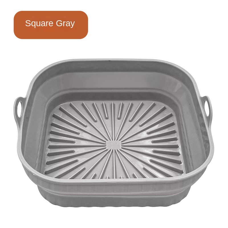 Assiette à frire carrée pliante grise