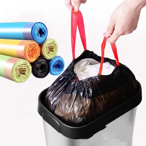 İpli çöp çöp torbaları ev çöp torbaları rulo 3.0mil büyük siyah çöp çöp çöp çöp kutusu gömlekleri çanta - Product Image 2