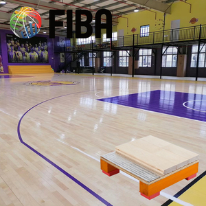Fiba phê duyệt rắn Bạch Dương Maple gỗ ván ép sàn thể thao cho sân bóng rổ - Product Image 1