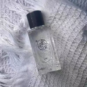 卸売クラシックデザイン高品質カスタマイズロゴ30ml 50ml 100ml透明香水ガラス包装ボトル