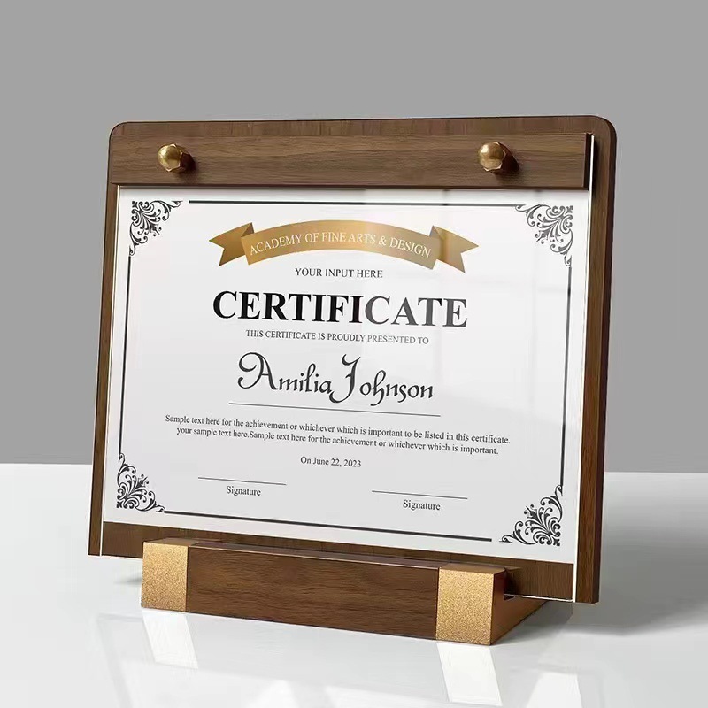 A5 Horizontal - Walnut Wooden Name Plate