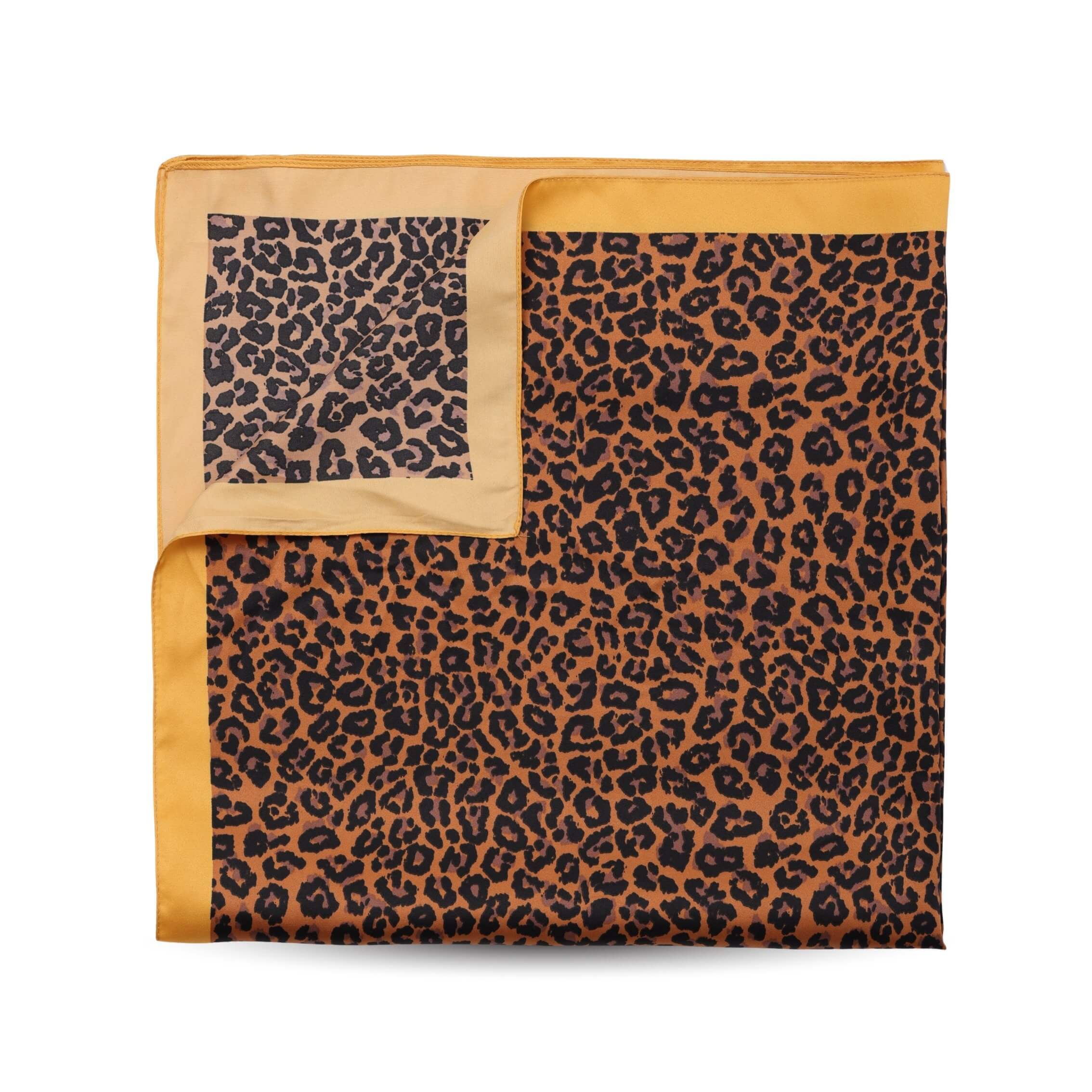 Sciarpa con stampa leopardata gialla GRJ3246SP