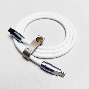 Dayanıklı 1m USB C kablo 100W ekstra kalın akıllı PD 66W hızlı şarj veri transferi saf bakır tipi C dayanıklı yumuşak silikon telefon - Product Image 4
