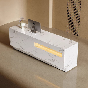 矩形接待台现代小型办公室接待台单桌收银台 - Product Image 4